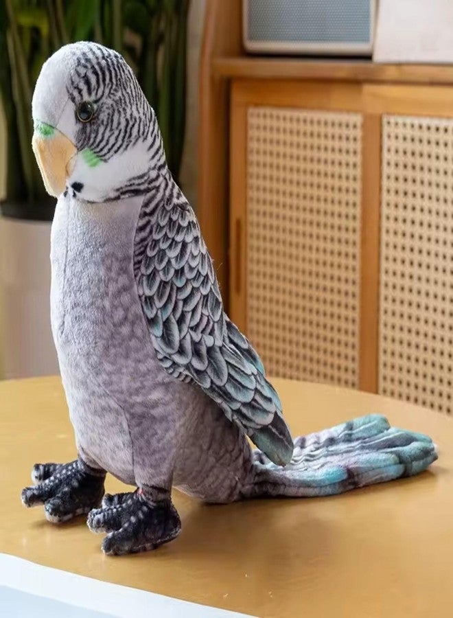 Tickles Cute Parrot Soft Stuffed Plush Bird Toy for Kids Boys & Girls Birthday Gifts (Size: 20 cm Color: Grey & Blue) - Image 1